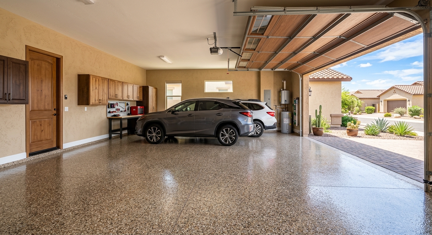 granite polyaspartic garage floor coating tempe az